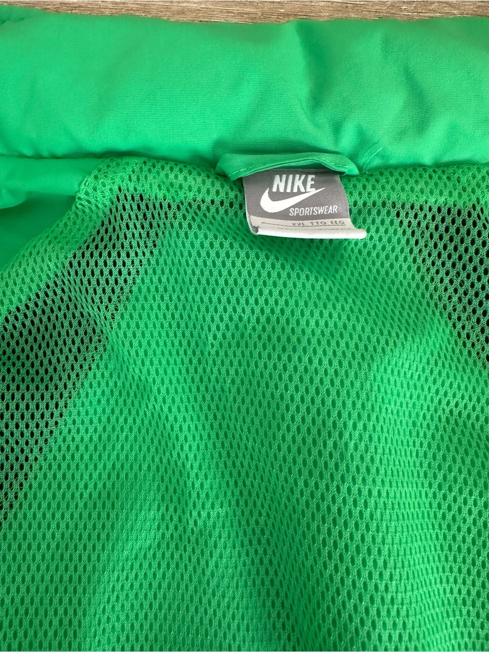 Nike Green and Navy Hooded Windbreaker‎ Jacket